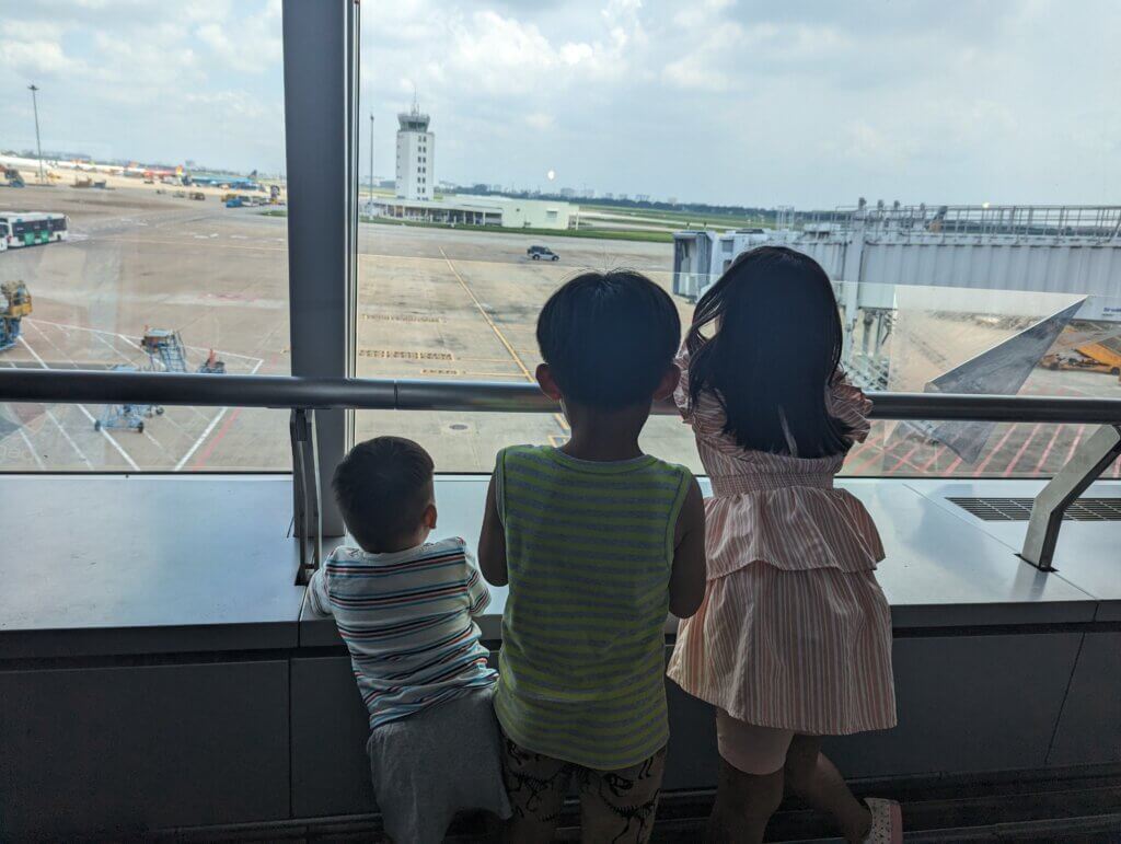 Whenever they see an airplane, the first thing they ask is when they can fly again