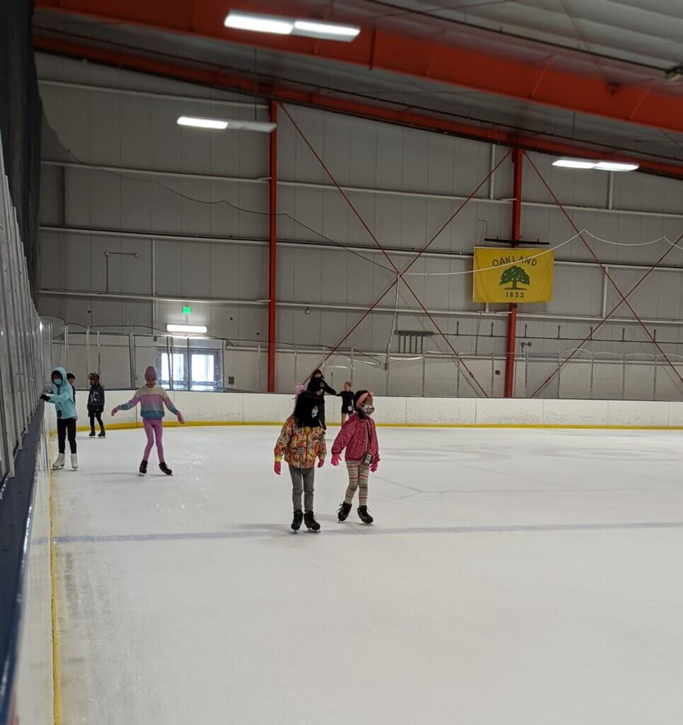 My Oldest at ice skating summer camp