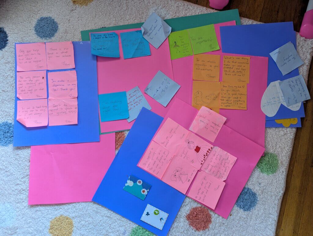 My oldest is still working on organizing her lunchbox notes I'm not sure about the mess tho